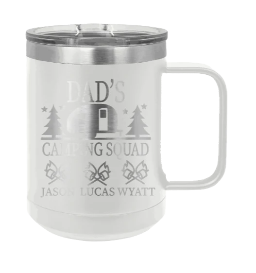 Dad's Camping Squad - 15oz Mug Laser Engraved - Image 16