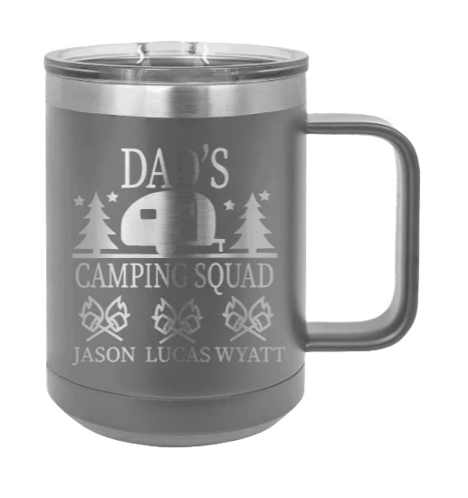 Dad's Camping Squad - 15oz Mug Laser Engraved - Image 4