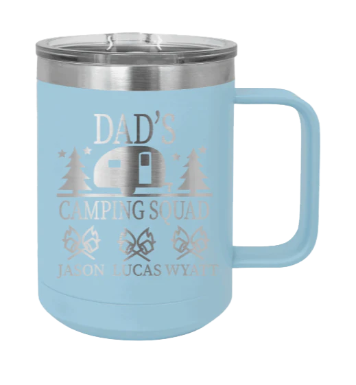 Dad's Camping Squad - 15oz Mug Laser Engraved - Image 6
