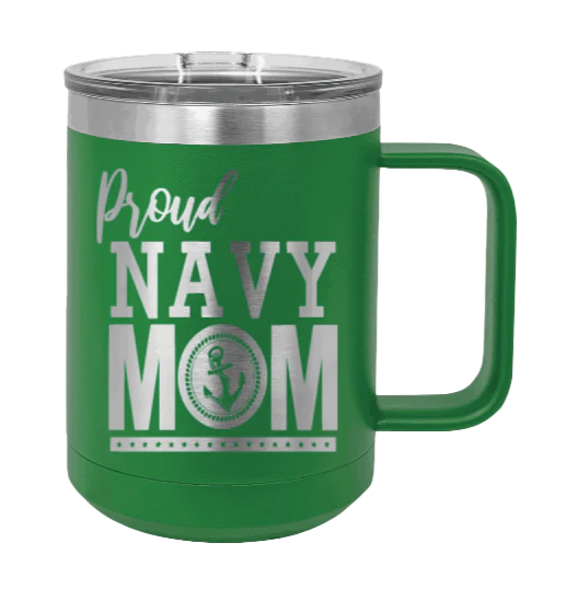 Navy Mom - 15oz Mug Laser Engraved - Image 5