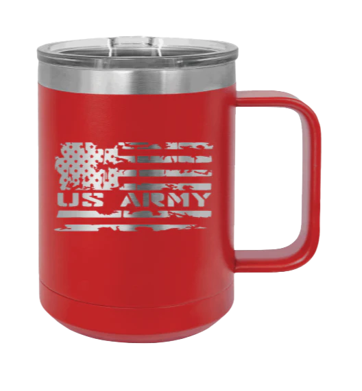 Army Flag - 15oz Mug Laser Engraved - Image 14