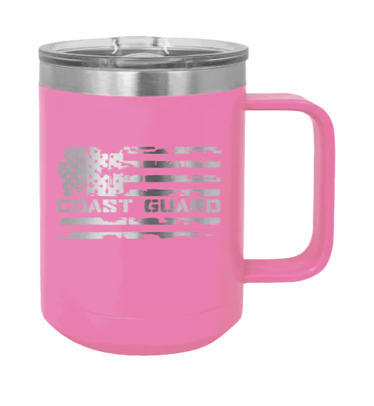 Coast Guard Flag - 15oz Mug Laser Engraved - Image 12