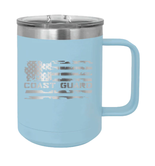 Coast Guard Flag - 15oz Mug Laser Engraved - Image 6
