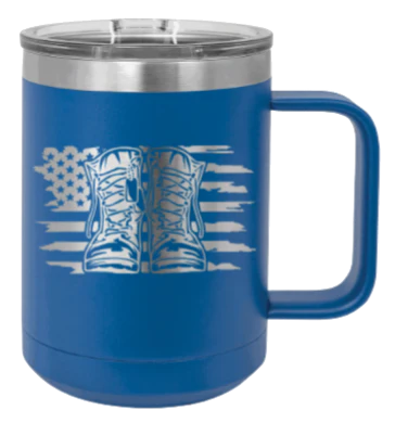 Combat Boots Flag - 15oz Mug Laser Engraved - Image 2