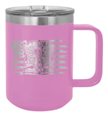 Combat Boots Flag - 15oz Mug Laser Engraved - Image 7