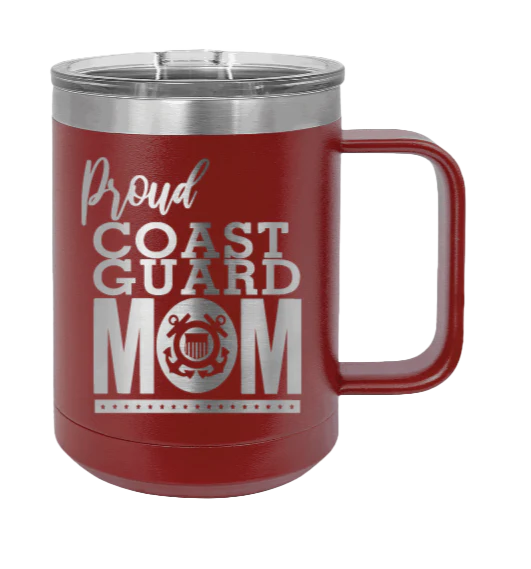 Coast Guard Mom - 15oz Mug Laser Engraved - Image 8