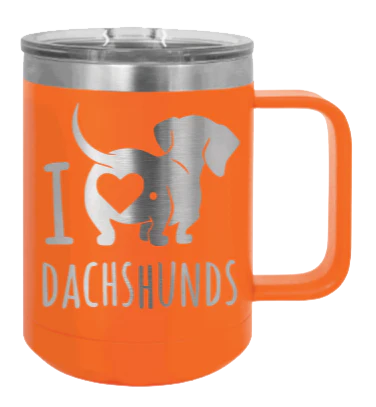 I Love Dachshunds- 15oz Mug Laser Engraved - Image 11