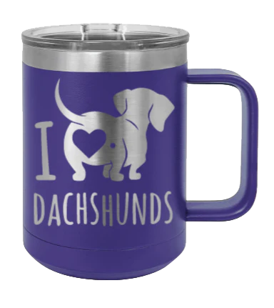 I Love Dachshunds- 15oz Mug Laser Engraved - Image 13