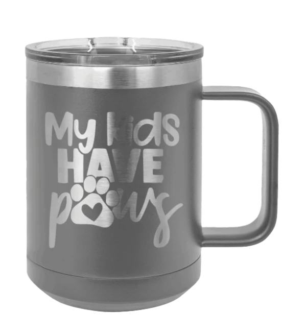 My Kids Have Paws - 15oz Mug Laser Engraved - Image 4