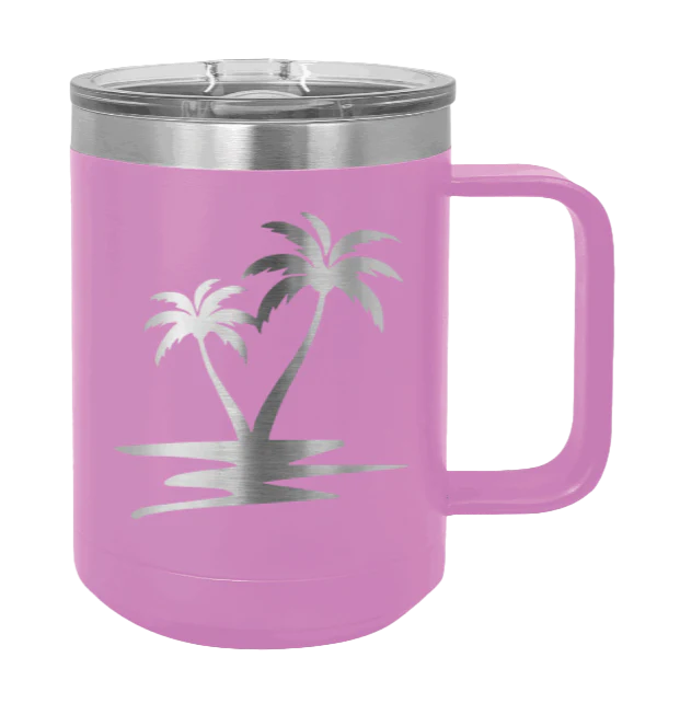 Palm Trees - 15oz Mug Laser Engraved - Image 7