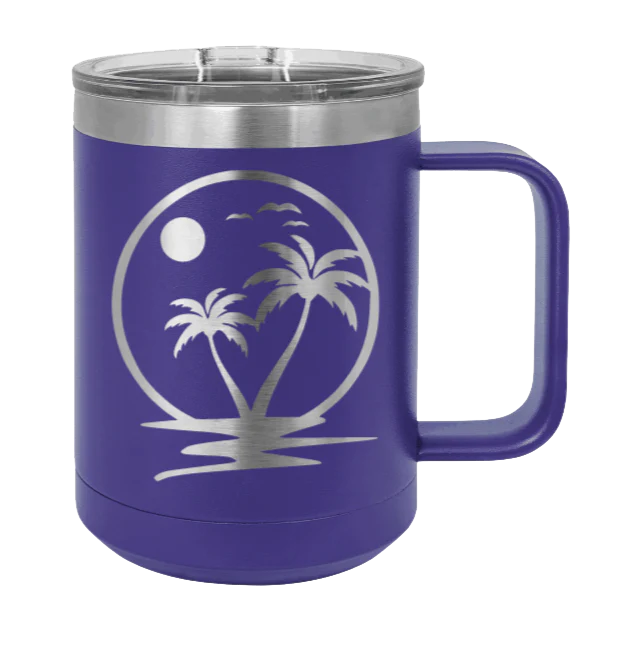 Palm Trees 2 - 15oz Mug Laser Engraved - Image 13