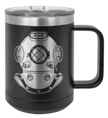 Dive Helment - 15oz Mug Laser Engraved