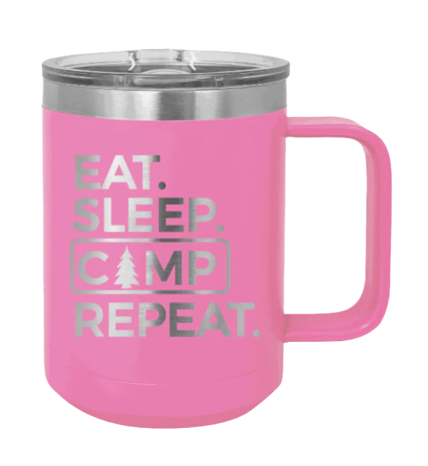 Eat Sleep Camp Repeat - 15oz Mug Laser Engraved - Image 12