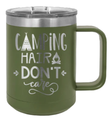 Camping Hair Don't Care - 15oz Mug Laser Engraved - Image 10