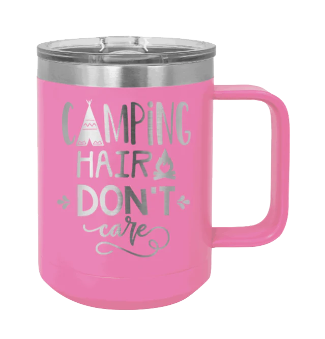 Camping Hair Don't Care - 15oz Mug Laser Engraved - Image 12