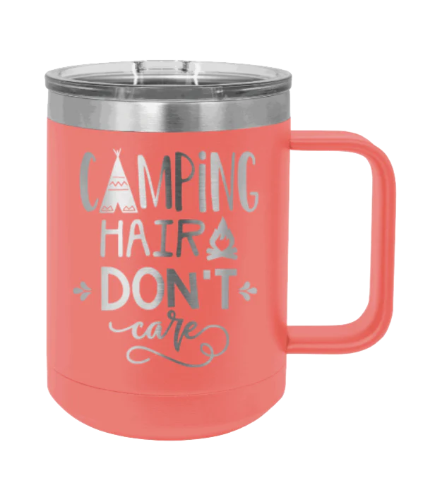 Camping Hair Don't Care - 15oz Mug Laser Engraved - Image 3