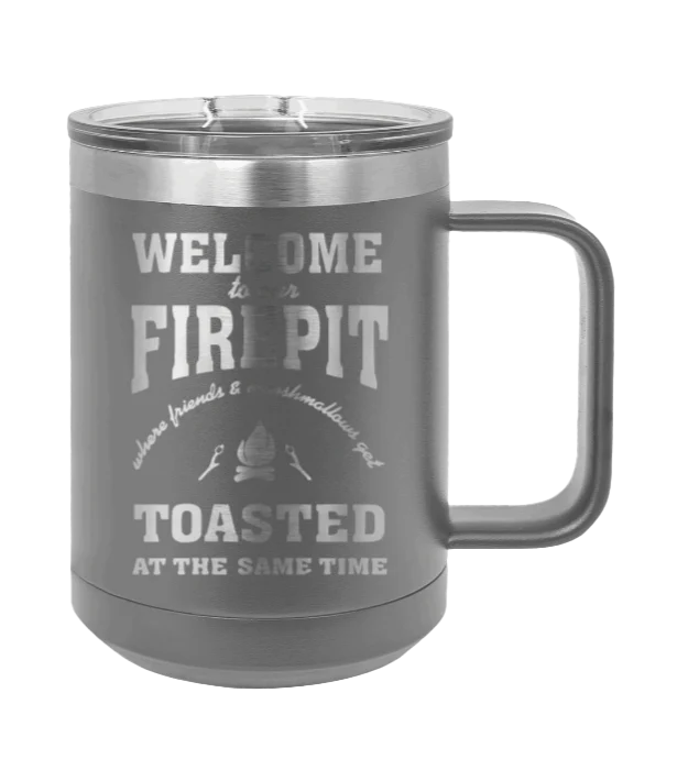 Welcome To Our Firepit - 15oz Mug Laser Engraved - Image 4
