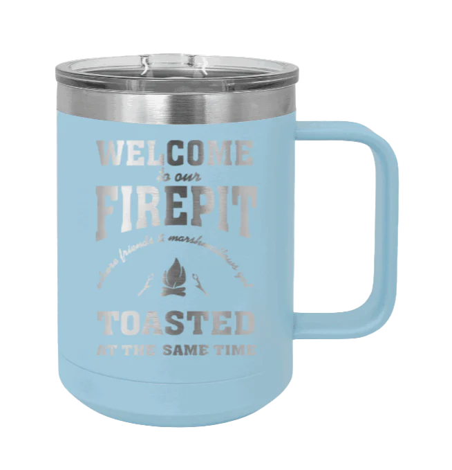 Welcome To Our Firepit - 15oz Mug Laser Engraved - Image 6
