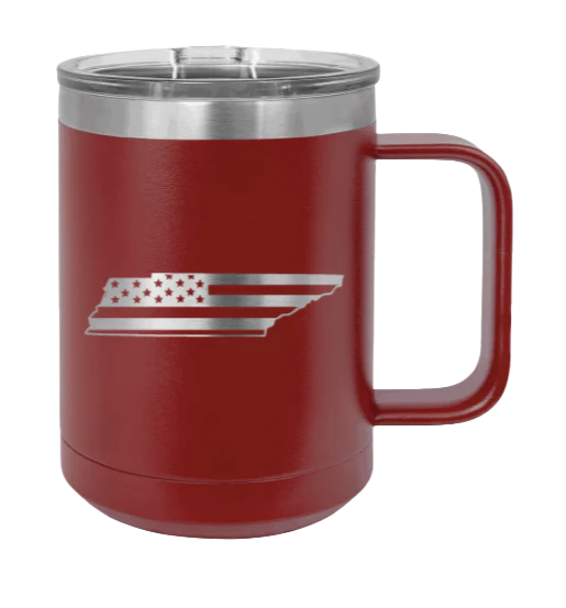 Tennessee Flag - 15oz Mug Laser Engraved - Image 8