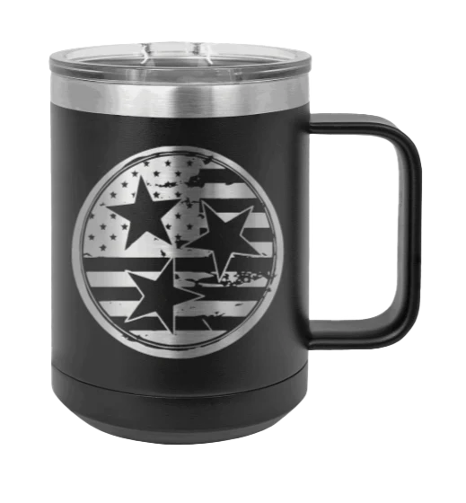Tennessee Tristar Flag - 15oz Mug Laser Engraved