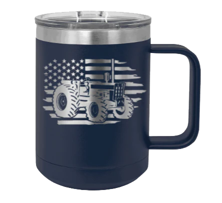 Tractor Flag - 15oz Mug Laser Engraved - Image 9