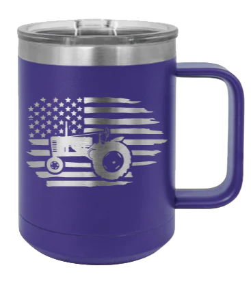 Tractor Flag 2 - 15oz Mug Laser Engraved - Image 13