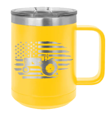 Tractor Flag 2 - 15oz Mug Laser Engraved - Image 17