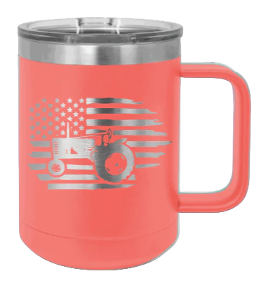 Tractor Flag 2 - 15oz Mug Laser Engraved - Image 3
