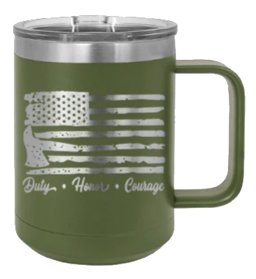 Firefighter Flag - 15oz Mug Laser Engraved - Image 10