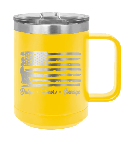 Firefighter Flag - 15oz Mug Laser Engraved - Image 17