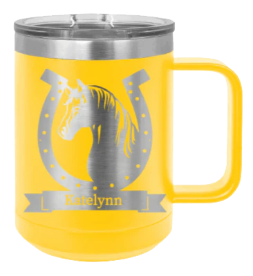 Horse Banner - 15oz Mug Laser Engraved - Image 17