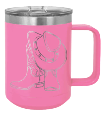Cowboy Boots & Hat - 15oz Mug Laser Engraved - Image 12