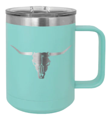 Cow Skull- 15oz Mug Laser Engraved - Image 15