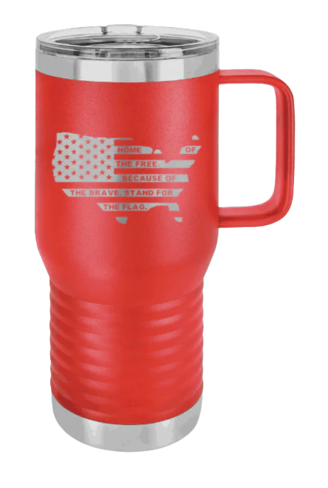 Home Of The Free Flag - 20oz Mug Laser Engraved - Image 14