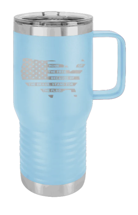 Home Of The Free Flag - 20oz Mug Laser Engraved - Image 6