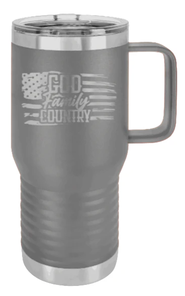 God Family Country - 20oz Mug Laser Engraved - Image 4