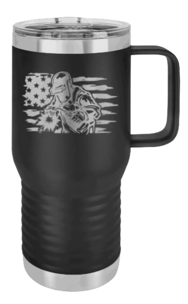 Welder Flag - 20oz Mug Laser Engraved