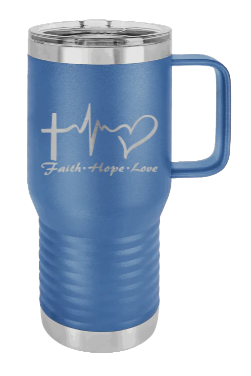 Faith Hope Love - 20oz Mug Laser Engraved - Image 2