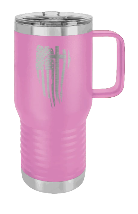 Cross Flag - 20oz Mug Laser Engraved - Image 7