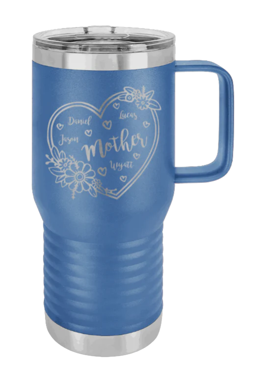 Mother with Names - 20oz Mug Laser Engraved - Image 2