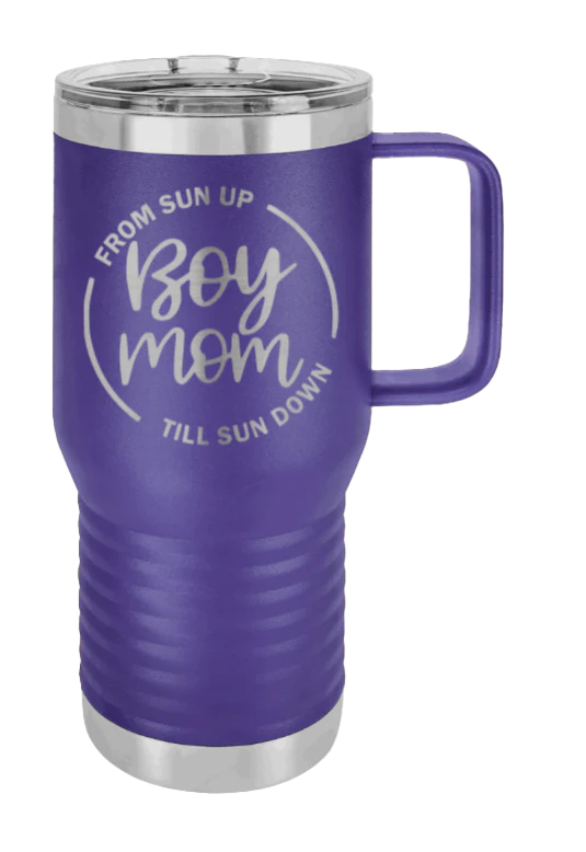 Boy Mom - 20oz Mug Laser Engraved - Image 13