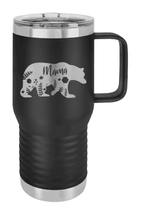 Mama Bear Floral - 20oz Mug Laser Engraved