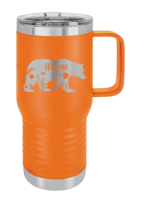 Mama Bear Floral - 20oz Mug Laser Engraved - Image 11