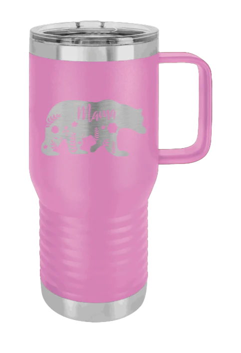 Mama Bear Floral - 20oz Mug Laser Engraved - Image 7