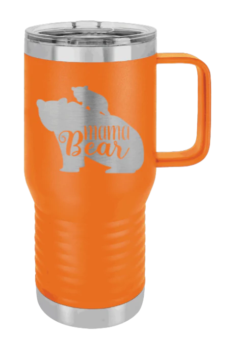 Mama Bear With Cub - 20oz Mug Laser Engraved - Image 11