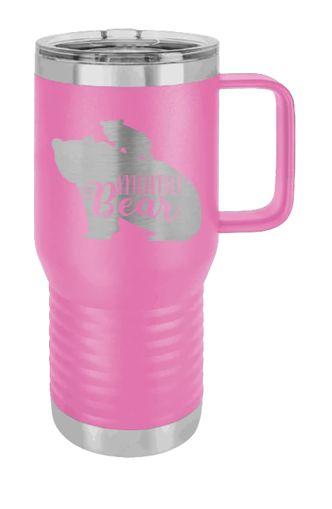 Mama Bear With Cub - 20oz Mug Laser Engraved - Image 12