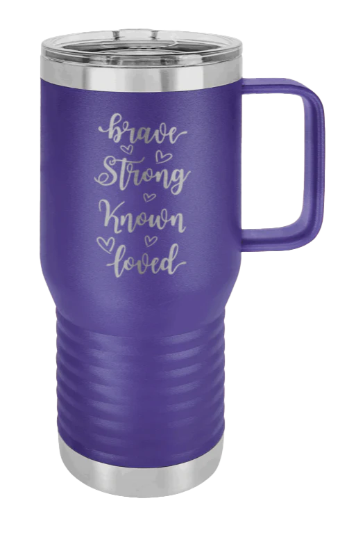 Brave Strong Known Loved - 20oz Mug Laser Engraved - Image 13