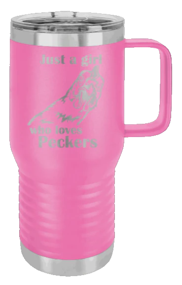 Just A Girl Who Loves Peckers - 20oz Mug Laser Engraved - Image 12
