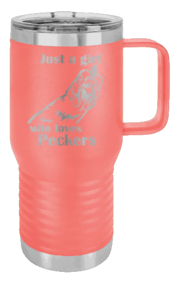Just A Girl Who Loves Peckers - 20oz Mug Laser Engraved - Image 3