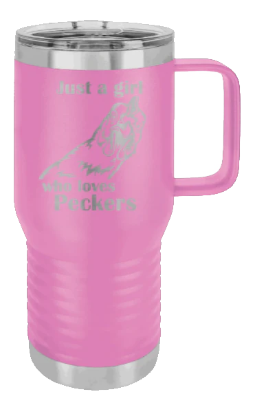 Just A Girl Who Loves Peckers - 20oz Mug Laser Engraved - Image 7